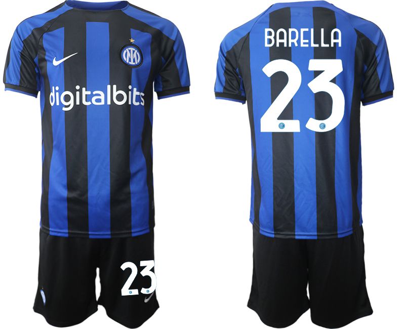 Men 2022-2023 Club Inter Milan home blue #23 Soccer Jersey->ac milan jersey->Soccer Club Jersey